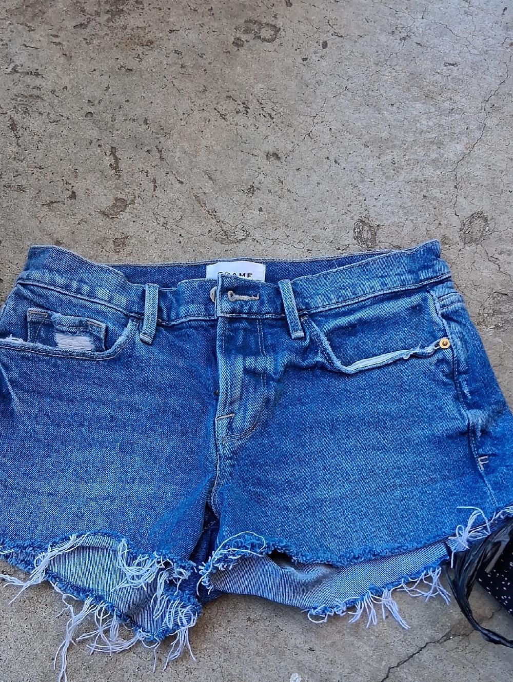 Frame Denim Blue Cutoff Le Short